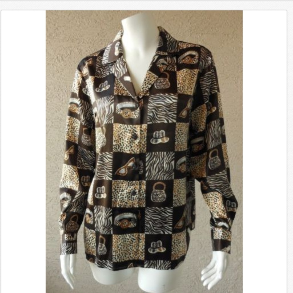 Animal Print Silky Top